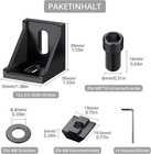 10pcs 4040 Aluminum Corner Brackets For Extrusion Frame Connector Mounting Black