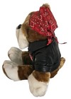 Dan Dee Collector s Choice I Wuff You Biker Bull Dog Plush 20  Tall 14  Sitting 