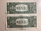  1 Frn Lot Of 2 - Fancy Serial Numbers - Quad   2 Doubles - Trinary 