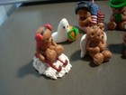 Lot 11 Miniature Handmade Polymer Clay Teddy Bears Holidays Year Round 1 - 1 5 