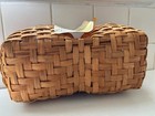 Vtg Hancock Handwoven Primitive  the Original  Double Peanut Basket W label