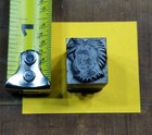 Antique Vtg Native Indian Chief Letterpress Print Type Ornament Cut Stamp Block