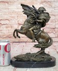 Hot Cast Bronze Napoleon Bonaparte Sculpture On Marble Base French History Decor