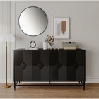 Accent Lacquered 4 Door Wooden Sideboard Buffet Server