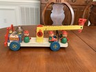 Vintage Fisher Price  168 Snorky Fire Engine  1960  With Firemen - Rare Htf