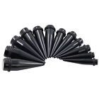 24pc Ear Stretching Kit - 00g-20mm Big Gauges Silicone Tunnel Acrylic Taper Plug