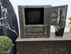 18th Century Wrought Iron Italian Antique Hobnail Safe Strong Box Iron Chest
