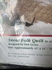 1999 Dimensions Stamped Cross Stitch Kit Snow Folk Quilt 43   x 34    Christmas 8636