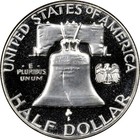 1961 Proof Franklin Silver 50     very Nice Coin    stock Photo 