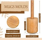 Baderke Cup Pottery Molds  Create 3 5 8 apos  apos   20-22 Oz  Brown 