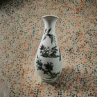 Vintage Chinese White And Green Bud Vase