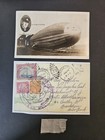 1929 Graf Zeppelin Round The World Postcard-last Leg-flown Fabric Piece-read    
