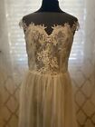 Wedding Dress White Bridal Bridess Lace Split Long Floral Formal Gown   Cups