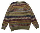 Vintage 90 s Michael Ross Cardigan Sweater Geometric Knit Beige Size Xxl