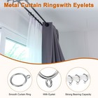 20-pack Curtain Ring With Eyelet 1 25 Inch Id Fits Up To 1 Inch Rod  silver  