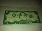Madonna Money 1990 2 Dollar Bill   Free Shipping
