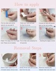 Square Press On Nails press On Nails Short  Reusable Artificial Fake Nude