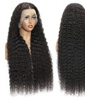 Long Deep Wave Black Wig Hairpiece Curly Hair Style Natural Look For Women30inch