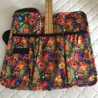 Laurel Burch Garden Apron Cat   Flowers Feline Print 12x10 Adjustable Waist Belt