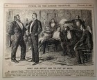 Punch Cartoon 1888 Antique Original Rare Vhtf Etch Fashion Party Mens Club Humou