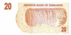 Zimbabwe   20  31 7 2007 Series Ad Uncirculated Banknote   G31