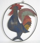 Antique Advertisement Trade Sign Rooster Cut Out