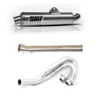 Hmf Yamaha Grizzly 660 Full Exhaust Brushed   Jets  02-08 