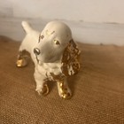 Vintage Porcelain Dog With Gold Trim Cocker Spaniel Shiny Finish