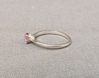 Vtg Child s Sterling Silver 925 Dainty Pink Gemstone  october  Ring - Size 3 5   