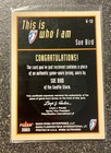 2003 Ultra Wnba Who I Am Game Worn Jersey Sue Bird Seattle Storm