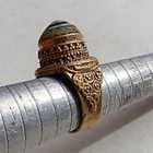 Extremely Rare Ancient Roman Bronze Ring Multicolor Stone Old Antique Artifact