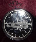 1984 Canada Toronto Proof Silver Dollar With Box   Ogp Nice Coin      