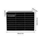 Literature Organizer  27 Compartments  Office And Classroom Mailbox  Black