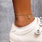18k Gold Plated Mix Style Pendant Charm Anklet Chain For Women - 10  Inch