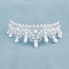 Bridal Princess Austrian Crystal Tiara Wedding Silver Crown Veil Hair Accessory