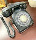 Vintage Western Electric Model 500 Black Rotary Desk Phone Excellent Untested