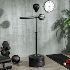 Adjustable Speed Bag Boxing Bag With Stand  Reflex Bar And Punching Pad  Black