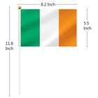 50 Pack Ireland Mini Stick Flag  Irish Hand Held Small Miniature Stick Flag     