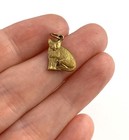 Vintage Cat Charm Brass Jewelry Tiny Small Size Necklace Pendant