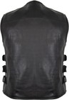 Men s Leather Vest Soft Cowhide Leather Cowl Leather Cowl Racing Without Collar