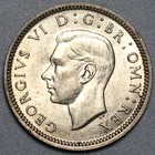 1942 Great Britain 6 Pence George Vi Unc Silver Lucky Wedding Coin  22031302r 