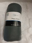 Mainstays Gray Fleece Throw blanket 50  X 60  Polyester  Machine Washable Bnwt 