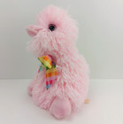Dan Dee Fluffy Duck Chick Plush Pink 8 Inch Big Bow Stuffed Animal Toy Easter