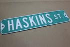 Road Sign Haskins St Authentic Real Street Vintage Retired Sign Antique