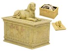 Egyptian Guardian Sphinx Decorative Rectangular Box In Sandstone Finish 4 25 l
