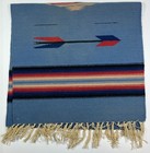 Vintage Chimayo Handwoven Arrow Diamond Wool Rug Mat 40 x21 5 