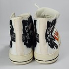 Kiss High Top Lace-up Sneakers White black Graphic Shoes Size 11  1990s