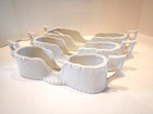 Maryland China White Porcelain Flatware  Holders Set Of 3 Vintage