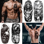 82 Sheets Temporary Tattoos Stickers  Fake Body Arm Chest Shoulder Tattoos For M
