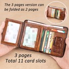 Genuine Leather Wallet Retro Business Design Rfid Protection Short Card Holder C